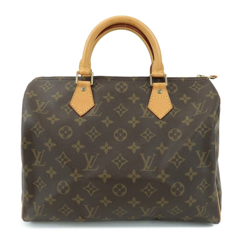 Louis Vuitton Monogram Speedy 30 Handbag Brown